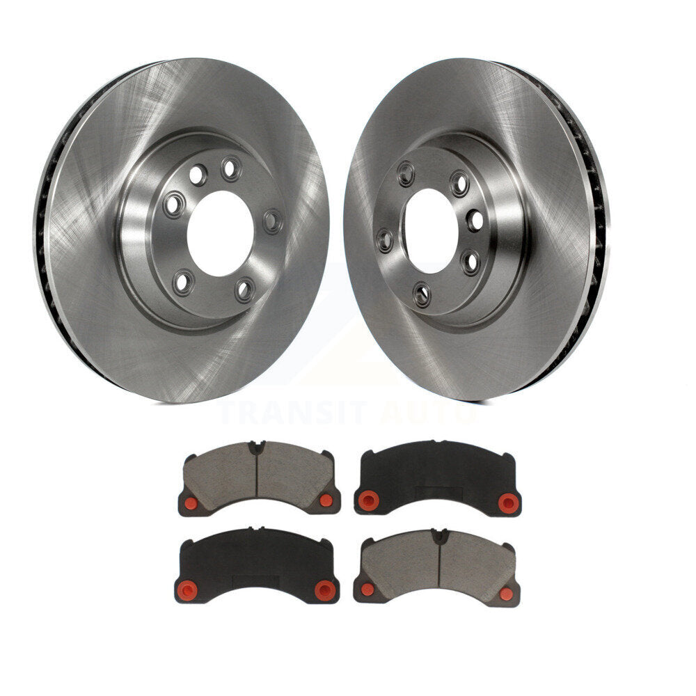 Front Disc Brake Rotors And Ceramic Pads Kit For Porsche Cayenne