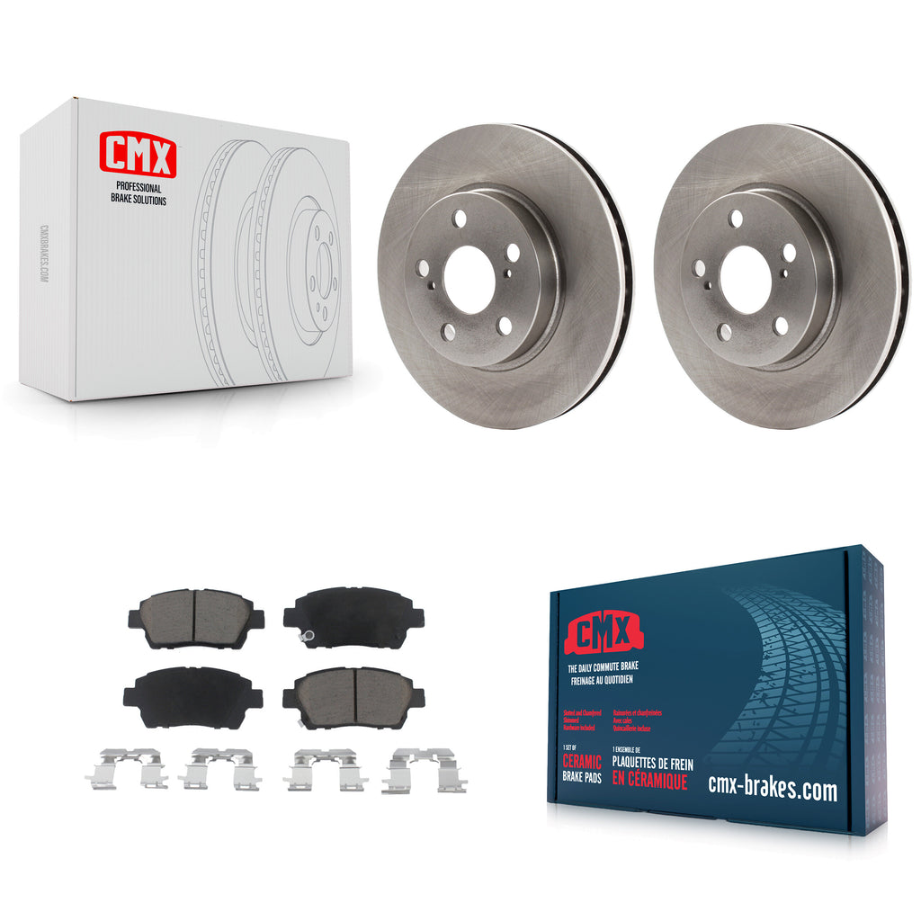 [Front] 2000 Toyota Celica GT Premium OE Brake Rotors & Ceramic Pads Kit For Max Braking