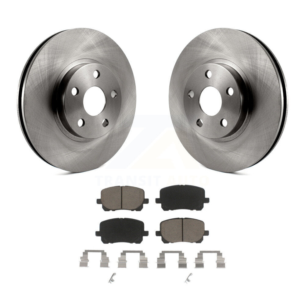 Front Disc Brake Rotors & Ceramic Pad Kit For Toyota Corolla Matrix Pontiac Vibe