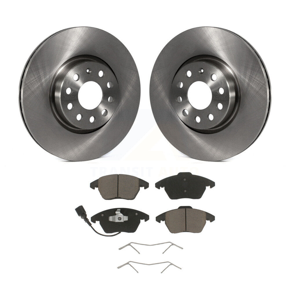 Front Brake Rotors Ceramic Pad Kit For Volkswagen Jetta Beetle CC Passat GTI Eos