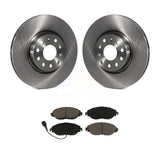 Front Disc Brake Rotors And Ceramic Pads Kit For Volkswagen GTI Jetta