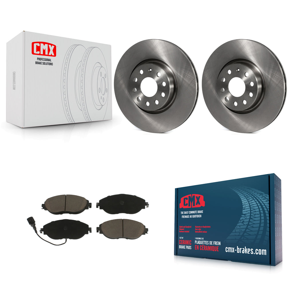 Front Disc Brake Rotors And Ceramic Pads Kit For Volkswagen GTI Jetta