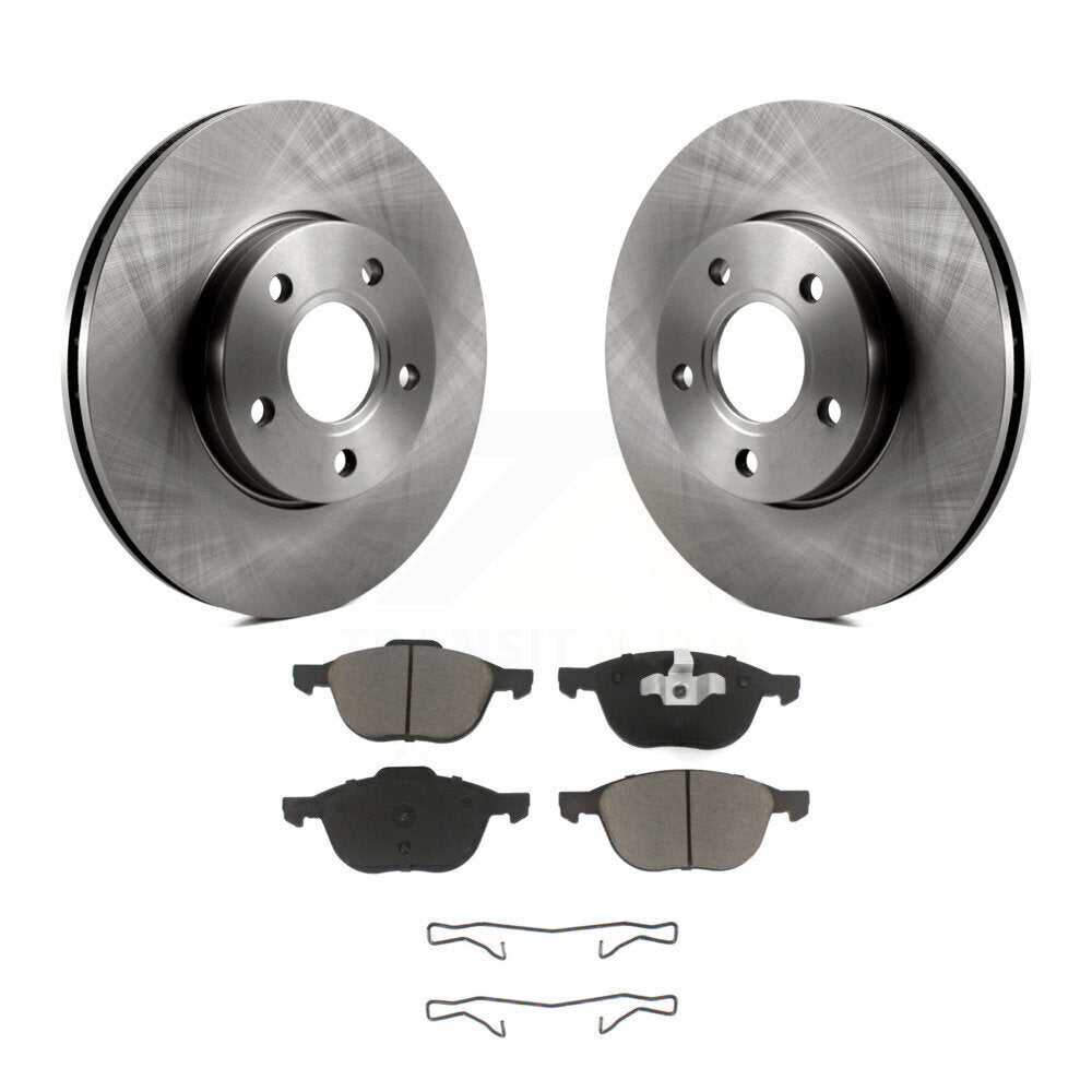 Front Disc Brake Rotors And Ceramic Pads Kit For Ford Focus C-Max