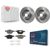 Front Brake Rotors Ceramic Pad Kit For 14 Ford Transit Connect 104.8" wheel base