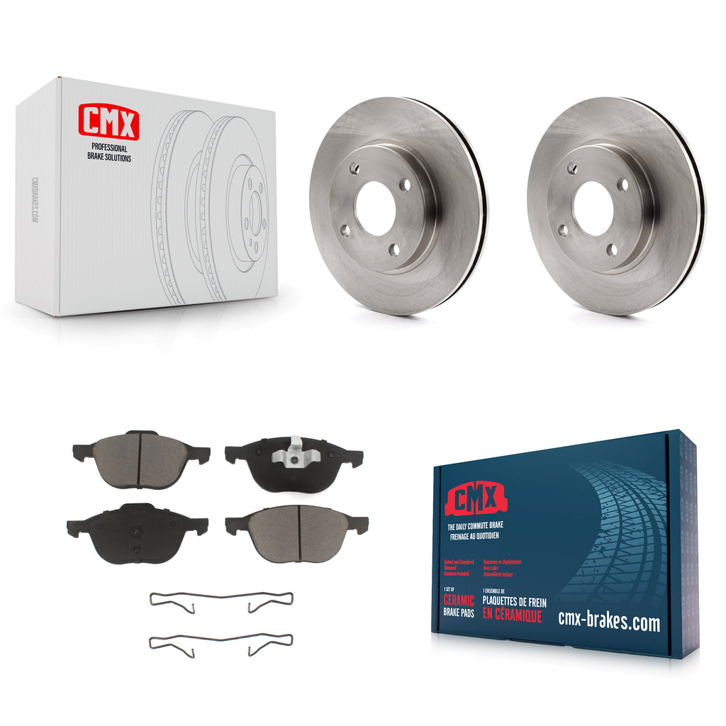 [Front] 2004 Ford Focus From 04 05 Premium OE Brake Rotors & Ceramic Pads Kit For Max Braking