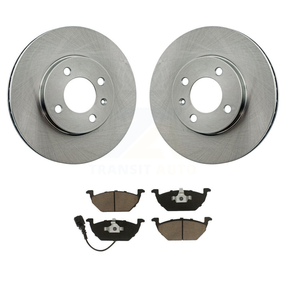 Front Brake Rotors Ceramic Pad Kit For 1999 Volkswagen Jetta 1.9L Old Body Style