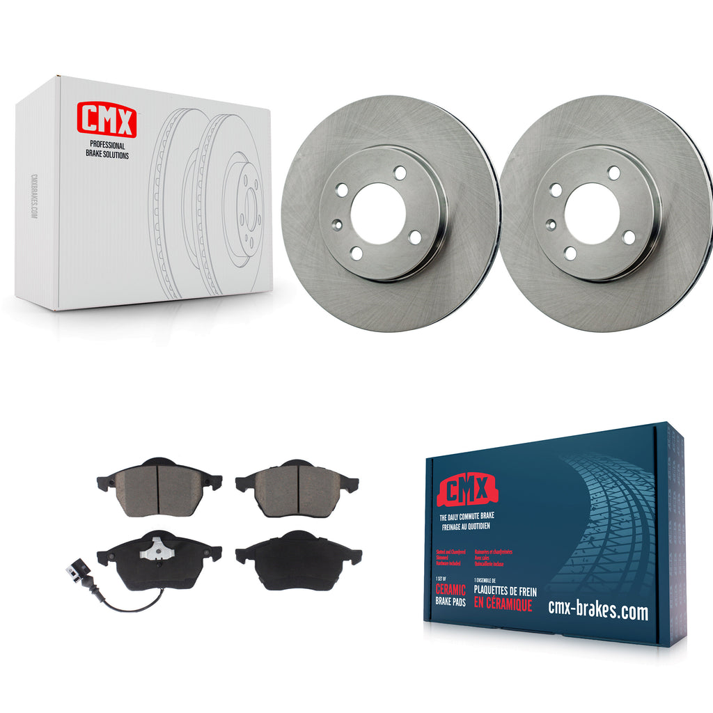 [Front] 1996-1998 Volkswagen Jetta 2.8L Premium OE Brake Rotors & Ceramic Pads Kit For Max Braking