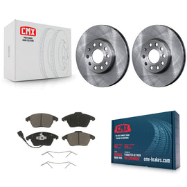 Front Brake Rotor Ceramic Pad Kit For Volkswagen Jetta Beetle Golf Rabbit Eos A3