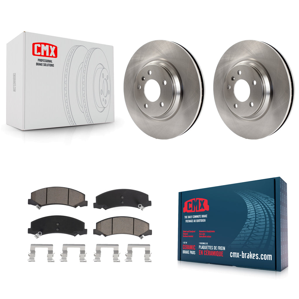 Front Brake Rotors & Ceramic Pad Kit For Chevrolet Buick Lucerne Impala Cadillac