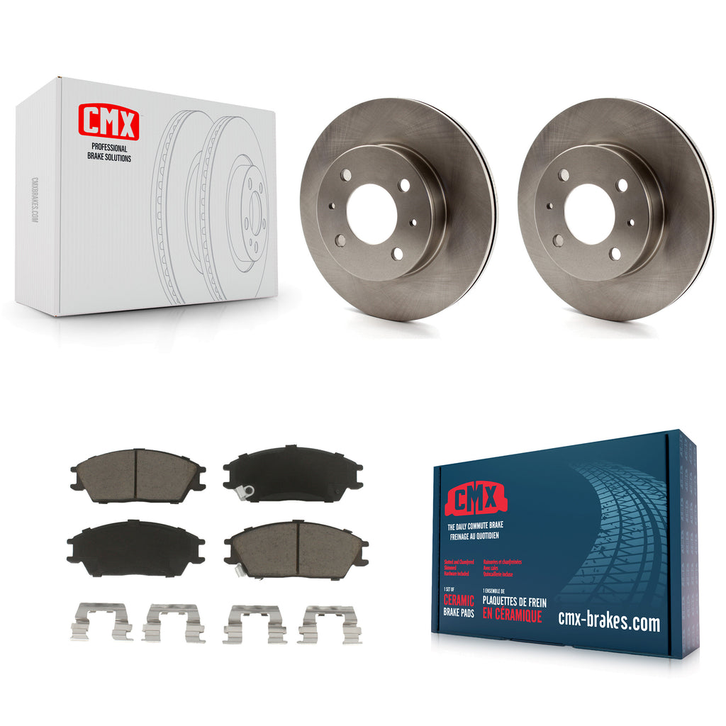 [Front] 2000-2005 Hyundai Accent Premium OE Brake Rotors & Ceramic Pads Kit For Max Braking