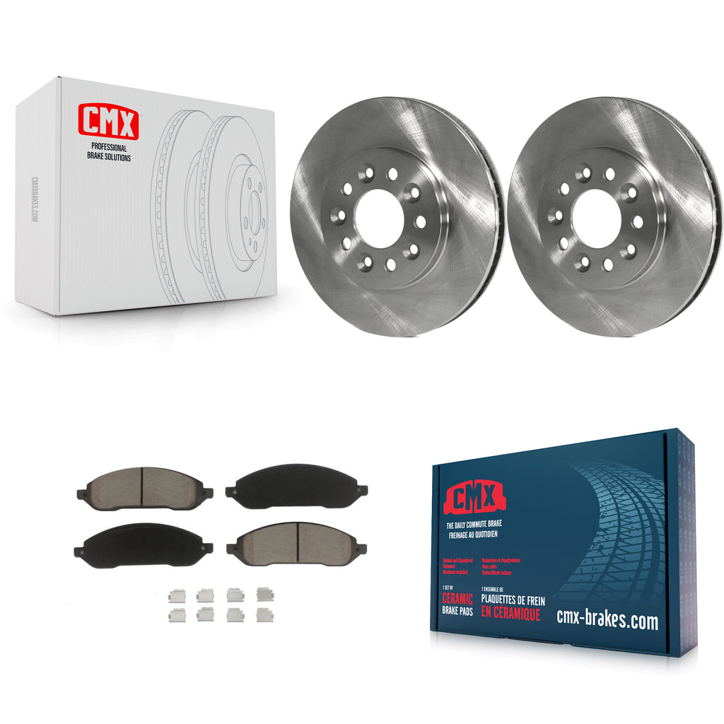 [Front] 2004-2007 Ford Freestar Mercury Monterey Premium OE Brake Rotors & Ceramic Pads Kit For Max Braking