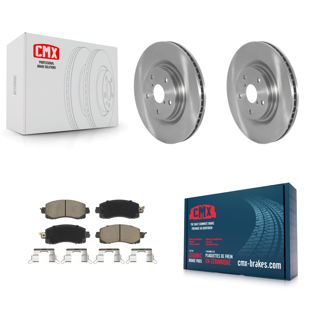 Front Brake Rotors Ceramic Pad Kit For Subaru Forester With 316mm Diameter Rotor