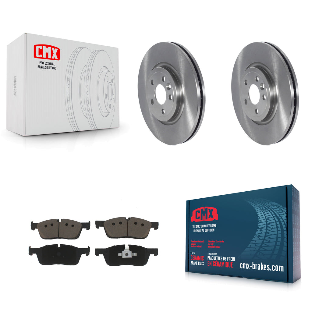 Front Disc Brake Rotors Ceramic Pad Kit For Jaguar F-Pace Land Rover Range Velar
