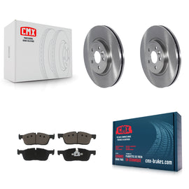 Front Disc Brake Rotors Ceramic Pad Kit For Jaguar F-Pace Land Rover Range Velar