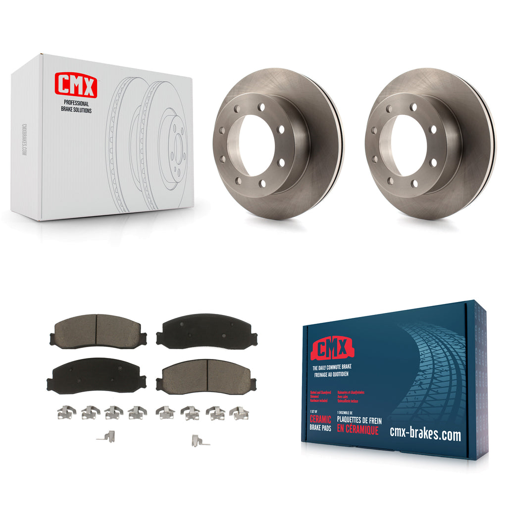 [Front] 2012 Ford F-350 Super Duty 4WD Premium OE Brake Rotors & Ceramic Pads Kit For Max Braking