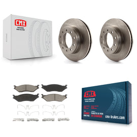 Front Brake Rotors Ceramic Pad Kit For Ford F-450 Super Duty F-550 International