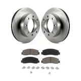 Front Disc Brake Rotors And Ceramic Pads Kit For Ford F-250 Super Duty F-350 4WD