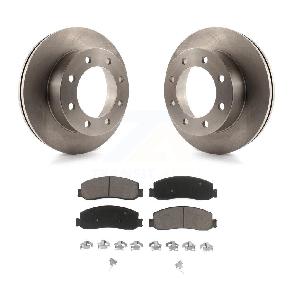 [Front] 2011 Ford F-350 Super Duty 4WD Premium OE Brake Rotors & Ceramic Pads Kit For Max Braking