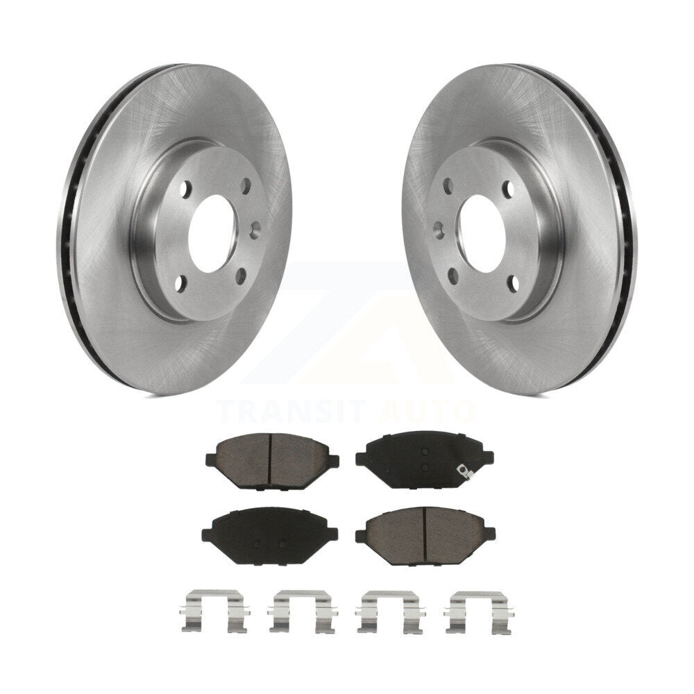 Front Disc Brake Rotors And Ceramic Pads Kit For 2016-2021 Chevrolet Spark