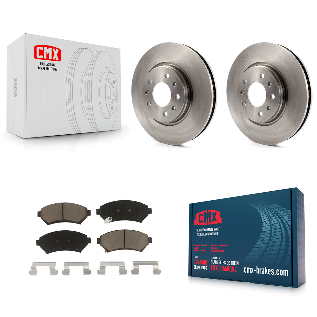 [Front] 2003-2004 Cadillac Seville Premium OE Brake Rotors & Ceramic Pads Kit For Max Braking