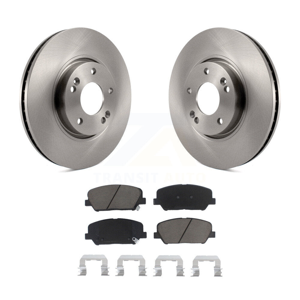 Front Disc Brake Rotors And Ceramic Pads Kit For Hyundai Veloster Kia Forte Koup