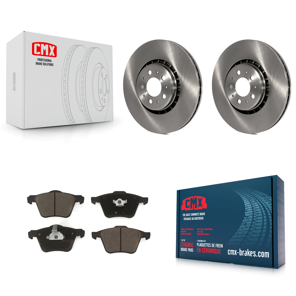 Front Brake Rotor Ceramic Pad Kit For 03-14 Volvo XC90 With 336mm Diameter