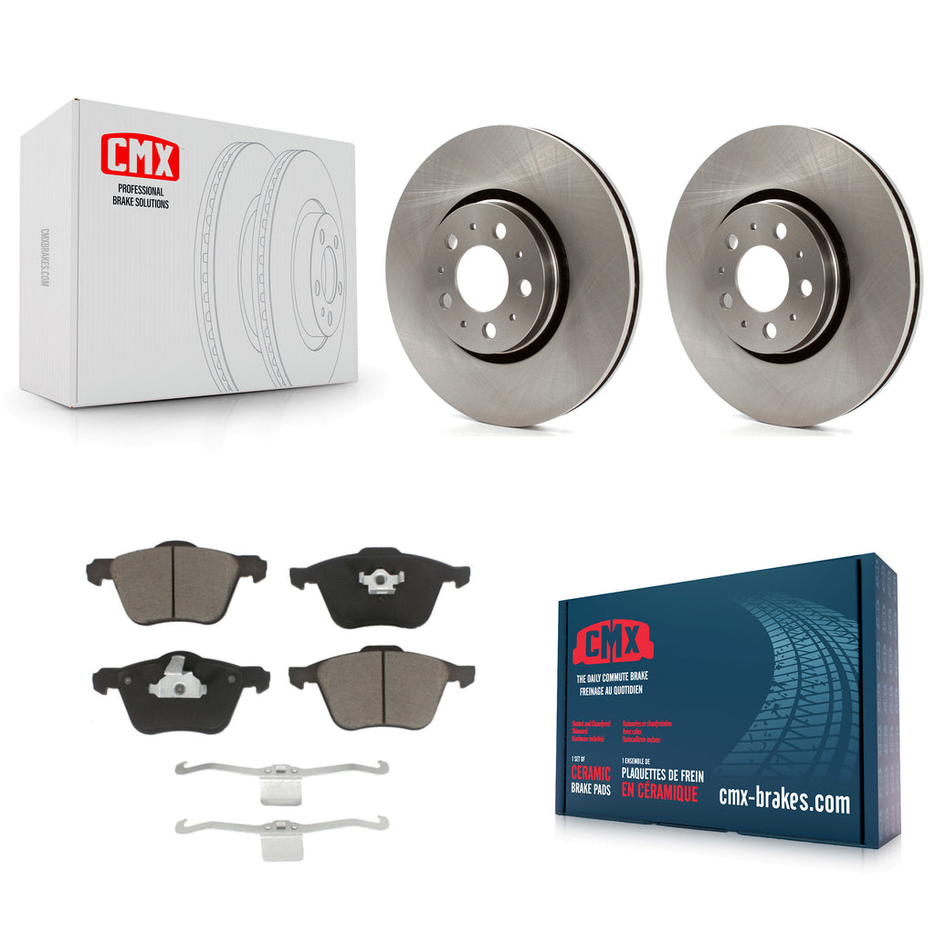 Front Brake Rotor Ceramic Pad Kit For 03-14 Volvo XC90 With 316mm Diameter