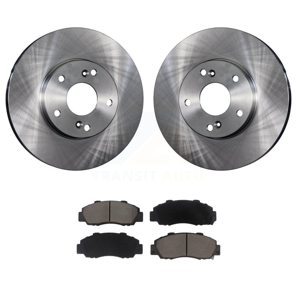 Front Disc Brake Rotors And Ceramic Pads Kit For 1998-2002 Honda Accord 3.0L