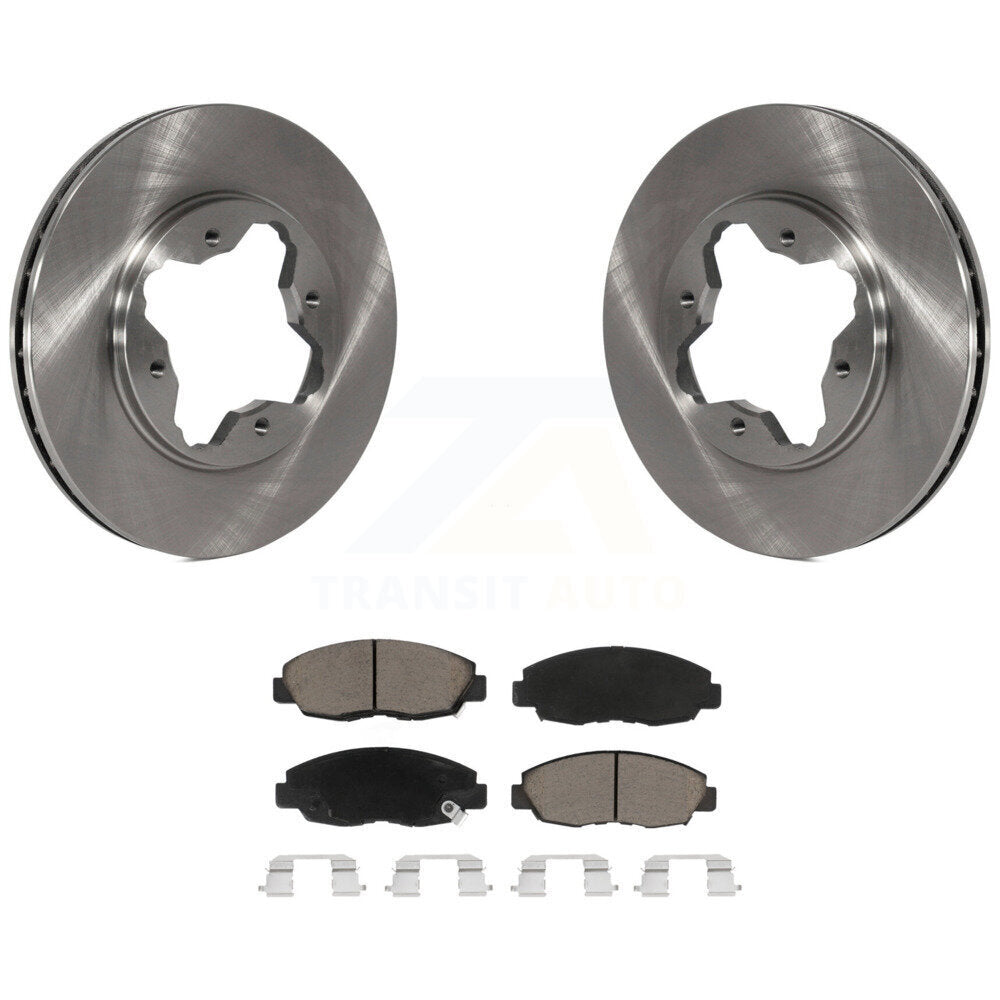 Front Disc Brake Rotors And Ceramic Pads Kit For Honda Accord Acura CL