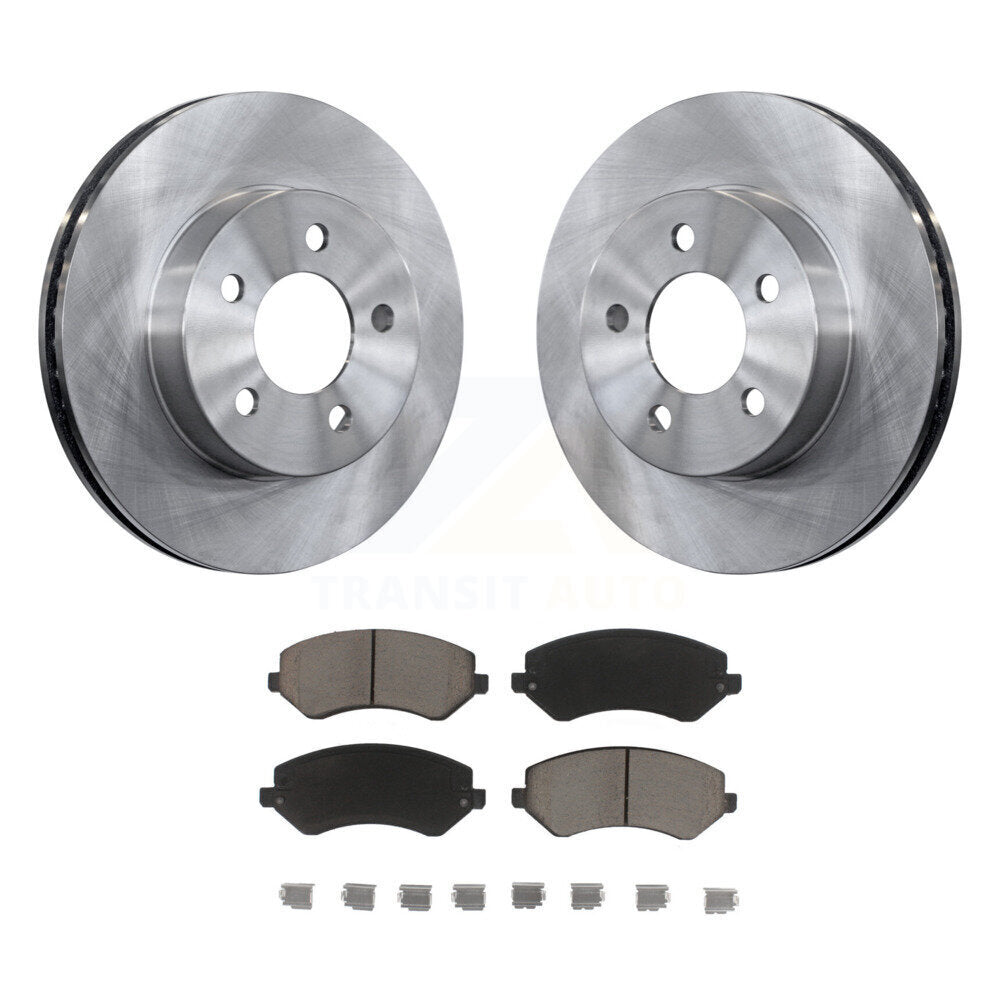 Front Disc Brake Rotors And Ceramic Pads Kit For 2002-2007 Jeep Liberty