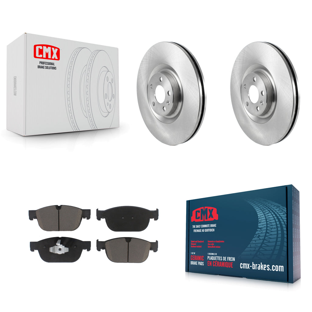 Front Brake Rotor Ceramic Pad Kit For 16-19 Volvo XC90 With 366mm Diameter