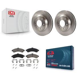 Front Disc Brake Rotor Ceramic Pad Kit For Chevrolet Trailblazer GMC Envoy Buick