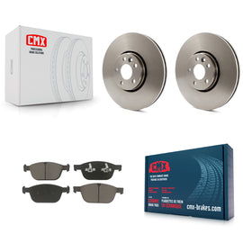 [Front] 2010-2015 Volvo XC60 Premium OE Brake Rotors & Ceramic Pads Kit For Max Braking