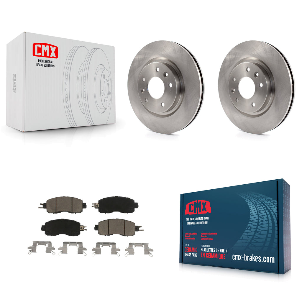Front Disc Brake Rotors And Ceramic Pads Kit For Nissan LEAF