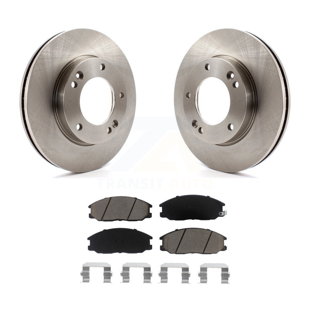 Front Disc Brake Rotors And Ceramic Pads Kit For 2007-2009 Kia Sorento