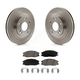 Front Brake Rotor Ceramic Pad Kit For Hyundai Santa Fe With 294mm Diameter