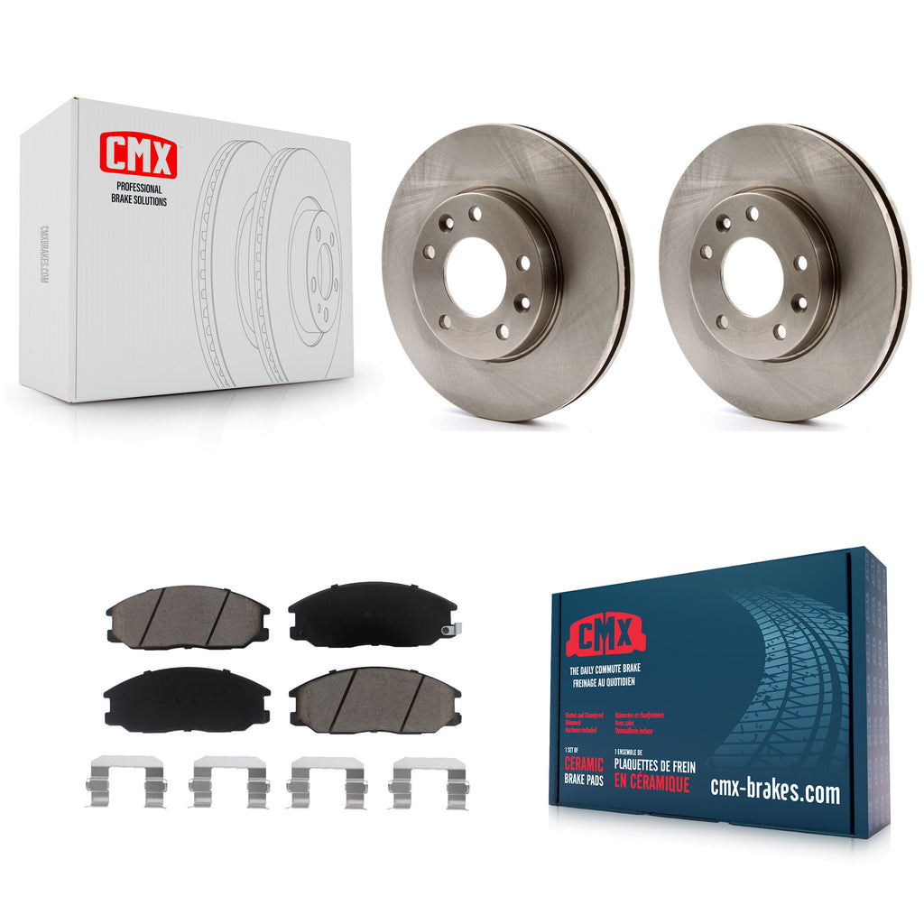 Front Disc Brake Rotors And Ceramic Pads Kit For Kia Sedona