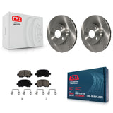 [Front] 1998-2002 Toyota Corolla Chevrolet Prizm Premium OE Brake Rotors & Ceramic Pads Kit For Max Braking