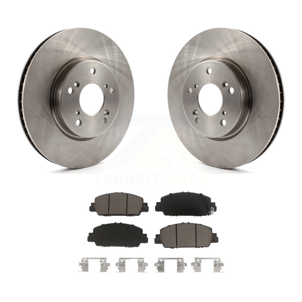 Front Disc Brake Rotors And Ceramic Pads Kit For Honda Accord