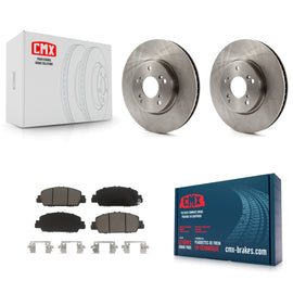 Front Disc Brake Rotors And Ceramic Pads Kit For Honda Accord