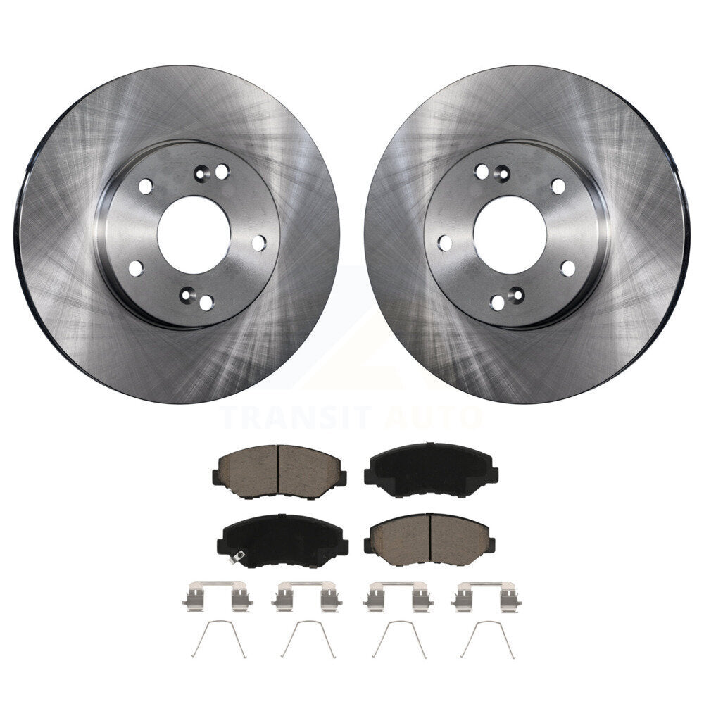 Front Brake Rotor & Ceramic Pad Kit For Honda Accord Civic Element Fit Acura ILX