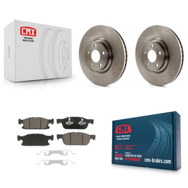 Front Disc Brake Rotors And Ceramic Pads Kit For Ford Edge