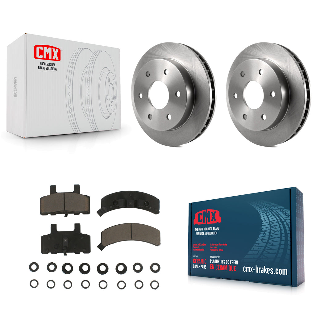 Front Brake Rotor & Ceramic Pad Kit For Chevrolet K1500 GMC Tahoe K2500 Suburban
