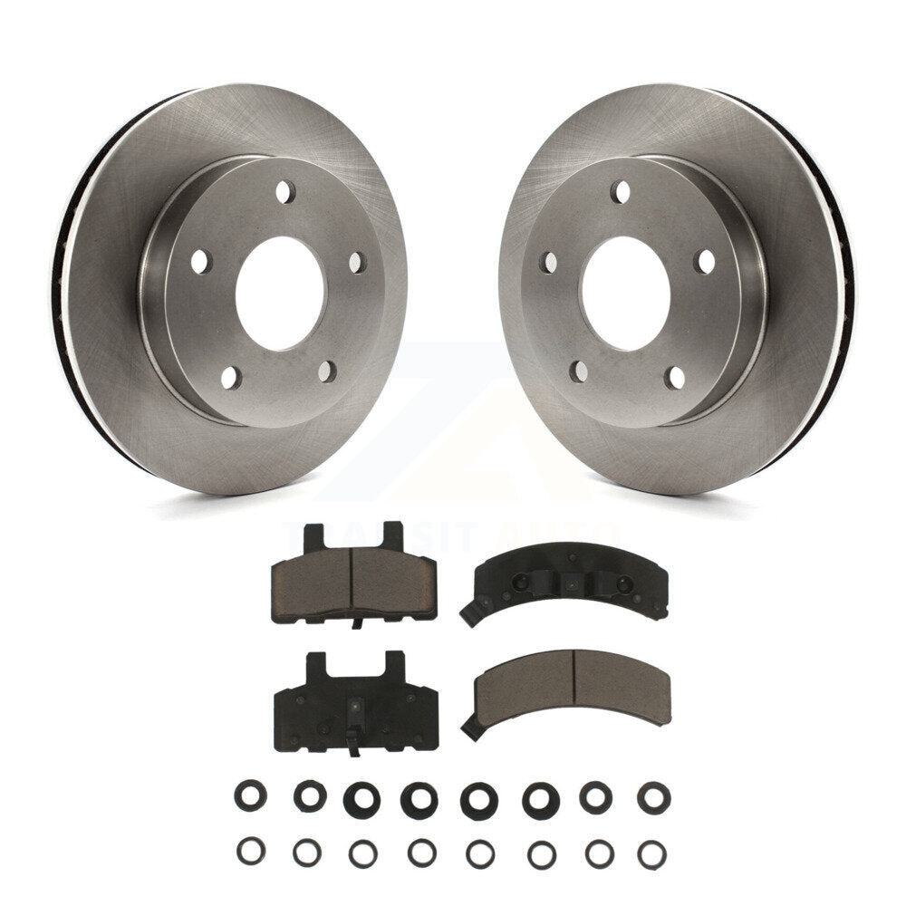 Front Disc Brake Rotors And Ceramic Pads Kit For 1994-1999 Dodge Ram 1500 4WD