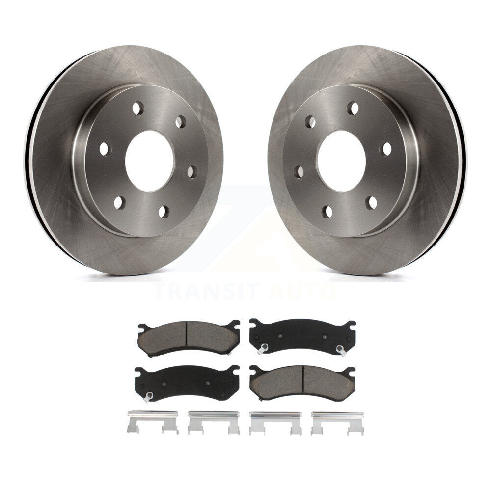 Front Brake Rotors Ceramic Pad Kit For Chevrolet Silverado 1500 GMC Tahoe Sierra