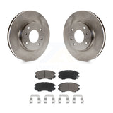 Front Disc Brake Rotors & Ceramic Pad Kit For Hyundai Sonata Kia Optima Magentis