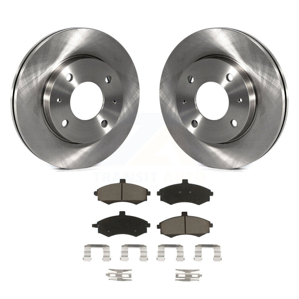 Front Disc Brake Rotors And Ceramic Pads Kit For Hyundai Elantra