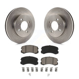 Front Disc Brake Rotors And Ceramic Pads Kit For Mitsubishi Lancer