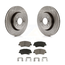 Charger l&#39;image dans la galerie, Front Disc Brake Rotors And Ceramic Pads Kit For Kia Rio