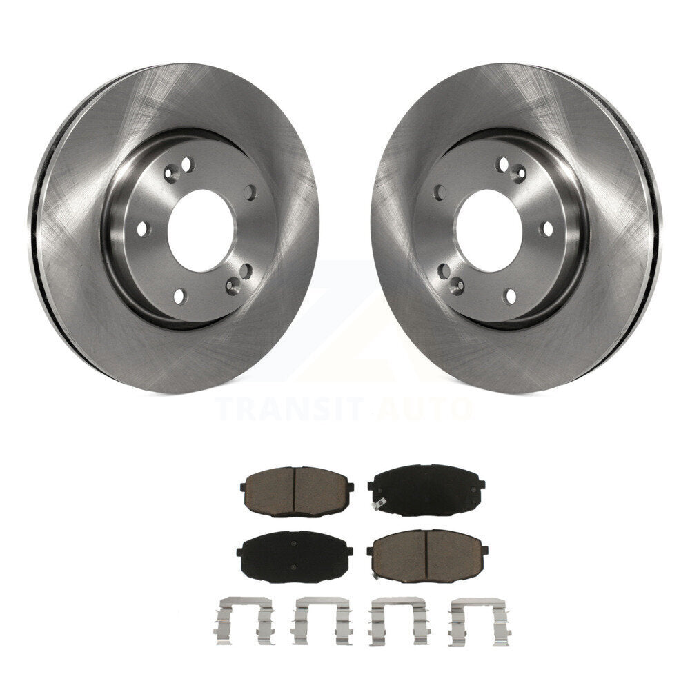 Front Disc Brake Rotors And Ceramic Pads Kit For Hyundai Elantra